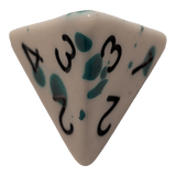 Speckled Dice (Grün/Weiß) mit Splatter-Effekt / Spritz-Effekt 7er Set