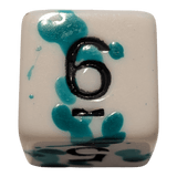 Speckled Dice (Grün/Weiß) mit Splatter-Effekt / Spritz-Effekt 7er Set
