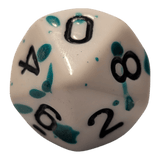 Speckled Dice (Grün/Weiß) mit Splatter-Effekt / Spritz-Effekt 7er Set