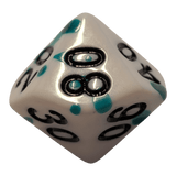 Speckled Dice (Grün/Weiß) mit Splatter-Effekt / Spritz-Effekt 7er Set