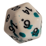 Speckled Dice (Grün/Weiß) mit Splatter-Effekt / Spritz-Effekt 7er Set