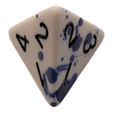 Speckled Dice (Blau/Weiß) mit Splatter-Effekt / Spritz-Effekt 7er Set