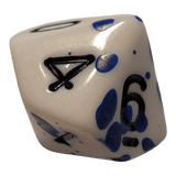 Speckled Dice (Blau/Weiß) mit Splatter-Effekt / Spritz-Effekt 7er Set