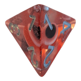 Glitzer Augapfel Würfelset – Rot/Transparent (7er Set)