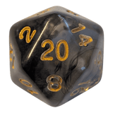 Nebula Dark Cloud Dice Set - Transparentes 7er Set Schwarz/Gold