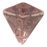 Transparentes Würfelset – Rosa/Rosé (7er Set)