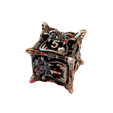 Metall Würfelset Hollow "Big Mouth Monster" | Schwarz & Rot | Monsterwürfelset