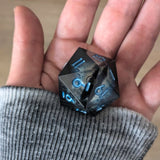 Riesen Drachenaugen-Würfel mit flüssigem Kern / Blau W20 (33mm)
