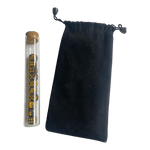 Würfel Stube 12mm Würfel Gold/Schwarz Marmoriert mit Punkten aus Glasflasche + Aufbewahrungsbeutel (Kopie)