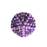 Dragon Scale Metallwürfel Set Lila – 7-teiliges RPG Würfelset mit Drachenauge