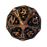 Metallwürfel mit fliegenden Drachen - Kupferfarben 18mm Set