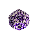 Dragon Scale Metallwürfel Set Lila – 7-teiliges RPG Würfelset mit Drachenauge