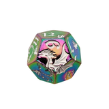 Metall Würfelset mit Drachenmotiv (Rainbow) | 7er Set