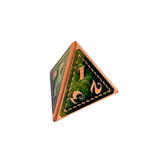Metall Würfelset "Emerald Dragon Scale" | Roségold Grün-Blau | 7er RPG Würfelset