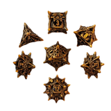 Metall Würfelset Hollow "Big Mouth Monster" | Antik Bronze | Fantasy Würfelset