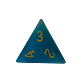 Blue Cat's Eye / Sapphire Blue Dice – RPG Würfelset | Blau & Gold