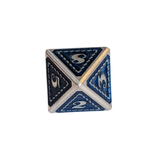 Metall Würfelset "Azure Dragon Scale" | Silber Blau | 7er RPG Würfelset