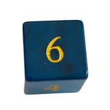 Blue Cat's Eye / Sapphire Blue Dice – RPG Würfelset | Blau & Gold