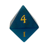 Blue Cat's Eye / Sapphire Blue Dice – RPG Würfelset | Blau & Gold