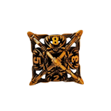 Metall Würfelset Hollow "Big Mouth Monster" | Antik Bronze | Fantasy Würfelset