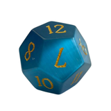 Blue Cat's Eye / Sapphire Blue Dice – RPG Würfelset | Blau & Gold