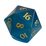 Blue Cat's Eye / Sapphire Blue Dice – RPG Würfelset | Blau & Gold