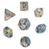 Transparentes-Unicorn/Einhorn 7er Set