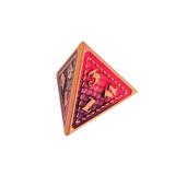 Metall Würfelset "Crimson Dragon Scale" | Roségold Rot-Lila | 7er RPG Würfelset