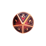 Metall Würfelset "Crimson Dragon Scale" | Roségold Rot-Lila | 7er RPG Würfelset