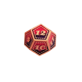 Metall Würfelset "Crimson Dragon Scale" | Roségold Rot-Lila | 7er RPG Würfelset