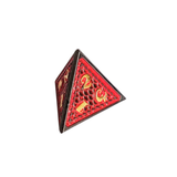 Metall Würfelset "Obsidian Dragon Scale" | Schwarz-Rot | 7-teiliges RPG Würfelset