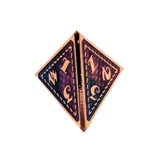 Metall Würfelset "Dragon Scale" | Roségold Blau-Lila | 7er RPG Würfelset