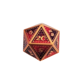 Metall Würfelset "Crimson Dragon Scale" | Roségold Rot-Lila | 7er RPG Würfelset