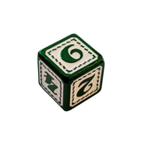 Metall Würfelset "Forest Green" | Dunkelgrün Creme | 7er RPG Würfelset