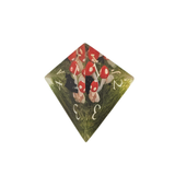 Mushroom Fantasy Würfelset / 7er Set - Transparente Sharp Edge Würfel mit Pilzen