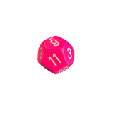 Chessex Opaque pink/white W12