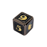 Metall Würfelset "Midnight Dragon Scale" | Gunmetal Blau | 7er RPG Würfelset