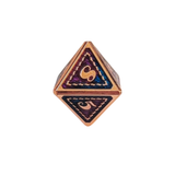 Metall Würfelset "Dragon Scale" | Roségold Blau-Lila | 7er RPG Würfelset