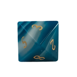 Blue Agate Dice – RPG Würfelset | Ozeanblau & Gold (blauer Achat)
