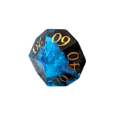 Galaxy Würfelset Blau/Grün – Sharp Edge (7er Set)