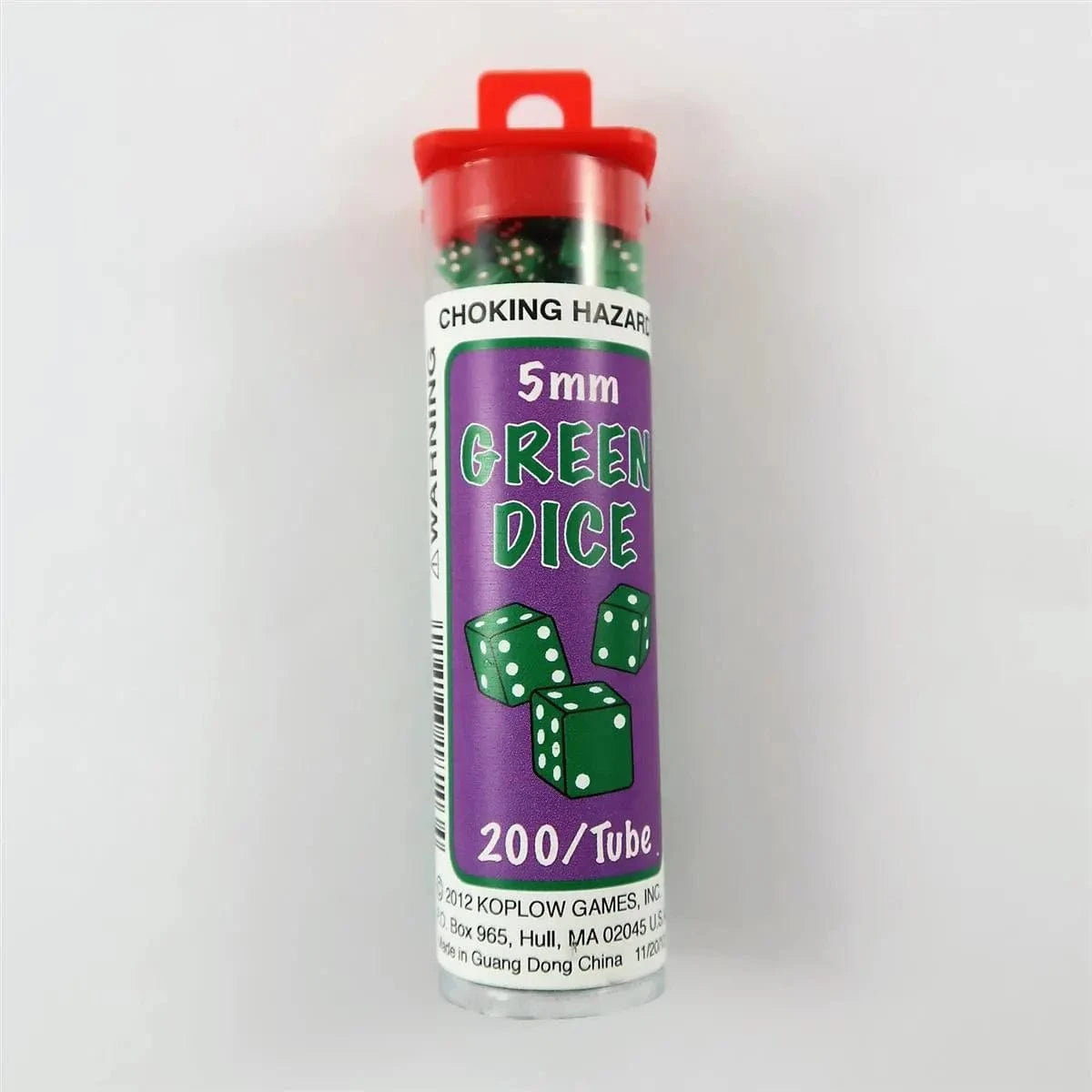 Koplow 5mm Würfel Opaque Green 200 Stück