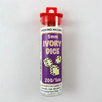 Koplow 5mm Würfel Opaque Ivory 200 Stück