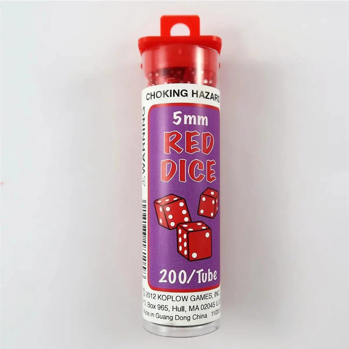 Koplow 5mm Würfel Opaque Red 200 Stück