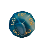 Blue Agate Dice – RPG Würfelset | Ozeanblau & Gold (blauer Achat)