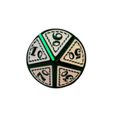 Metall Würfelset "Forest Green" | Dunkelgrün Creme | 7er RPG Würfelset