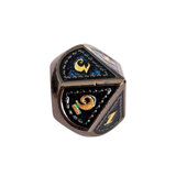 Metall Würfelset "Midnight Dragon Scale" | Gunmetal Blau | 7er RPG Würfelset