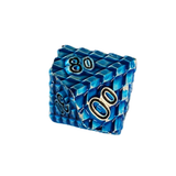 Dragon Scale Metallwürfel Set Blau – 7-teiliges RPG Würfelset mit Drachenauge