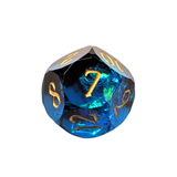Galaxy Würfelset Blau/Grün – Sharp Edge (7er Set)