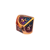 Metall Würfelset "Dragon Scale" | Roségold Blau-Lila | 7er RPG Würfelset
