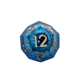Floating Eyeball Würfelset Blau/Transparent (7er Set)